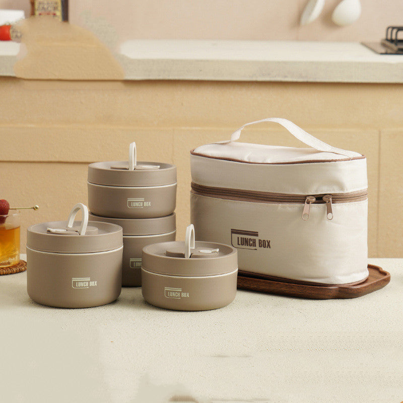Boîtes repas empilables en acier inoxydable avec sac isotherme