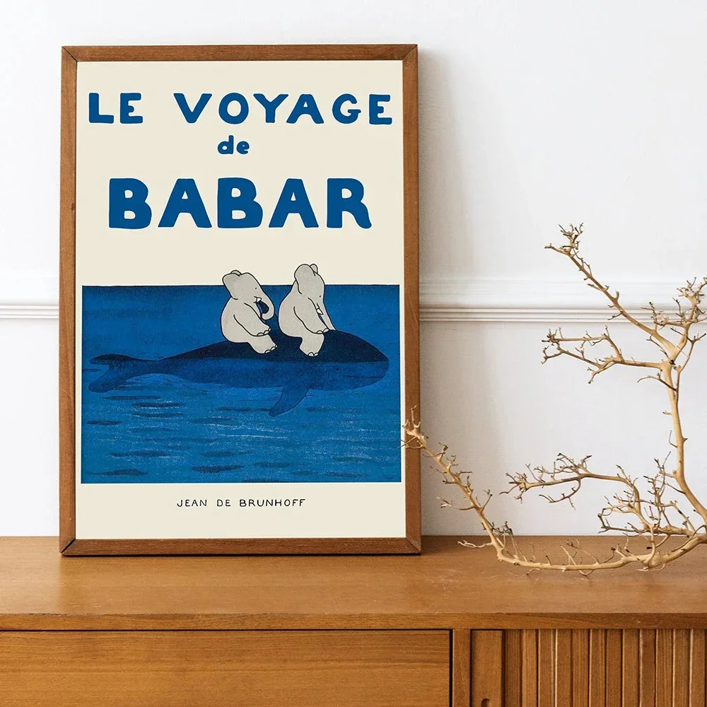Affiche murale éléphant sur papier mat