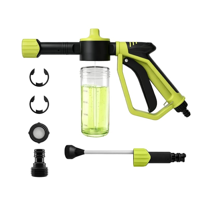 Canon à mousse 2-en-1 pour lavage auto – Kit pistolet pulvérisateur pour tuyau d’arrosage – image 8