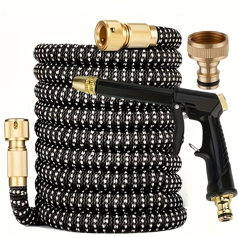 Tuyau d’arrosage extensible 3× avec pistolet – 7,62 m