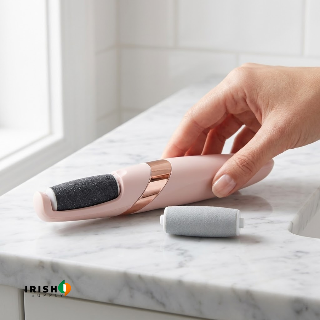 Râpe à pieds rechargeable USB à deux vitesses et rouleaux interchangeables