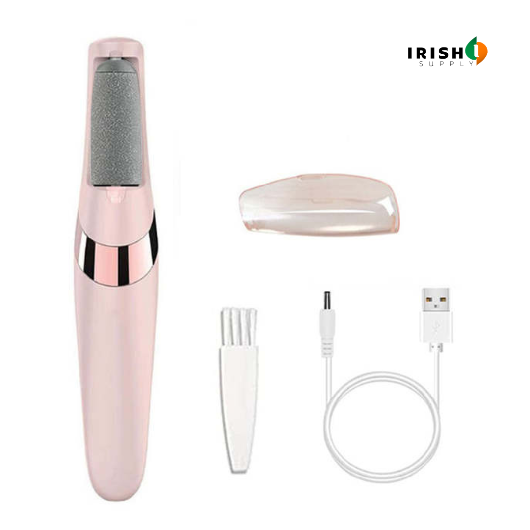 Râpe à pieds rechargeable USB à deux vitesses et rouleaux interchangeables