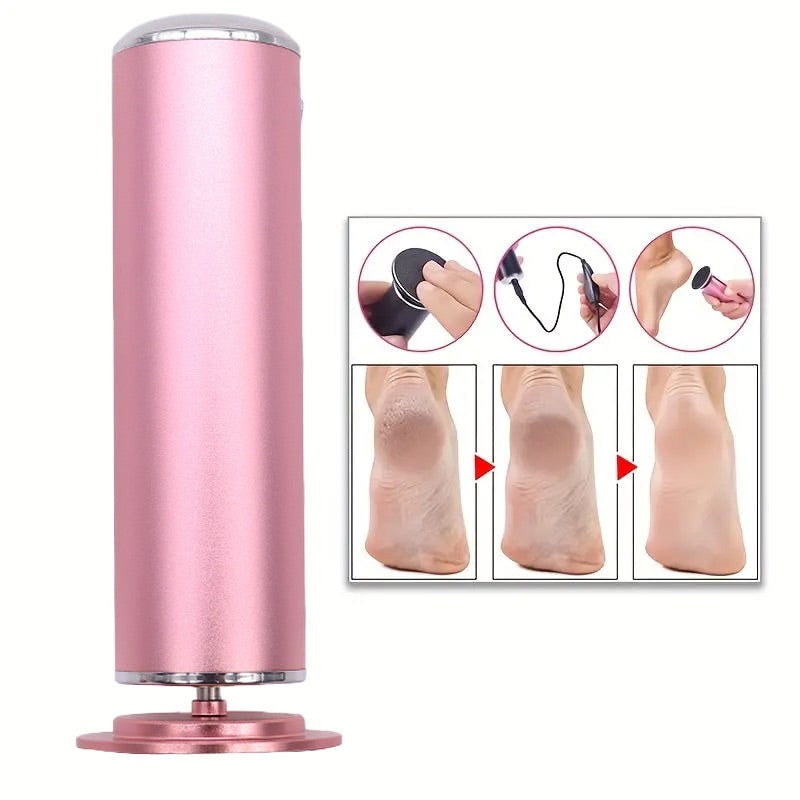 Râpe électrique pour pieds rechargeable à rouleau abrasif