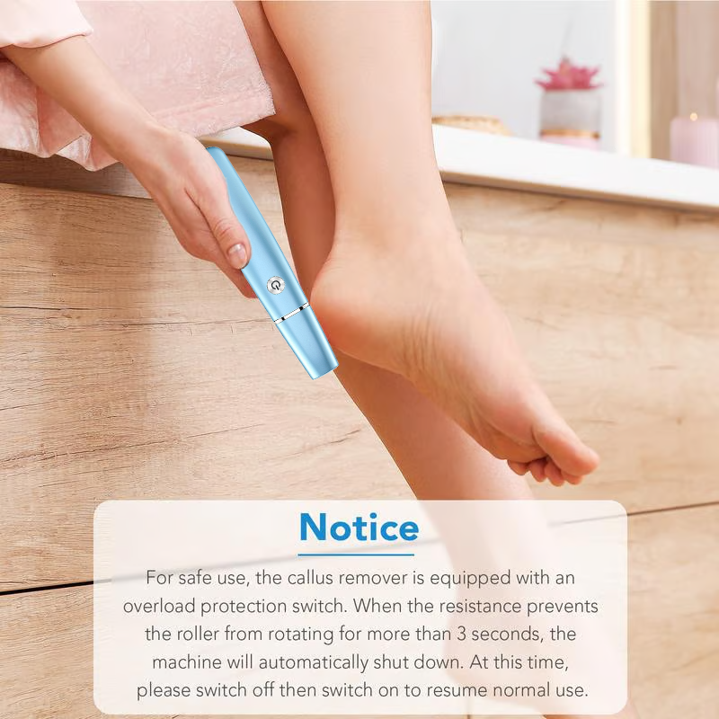 Râpe électrique pour pieds rechargeable à rouleau abrasif