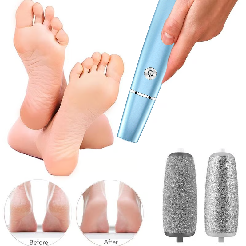 Râpe électrique pour pieds rechargeable à rouleau abrasif