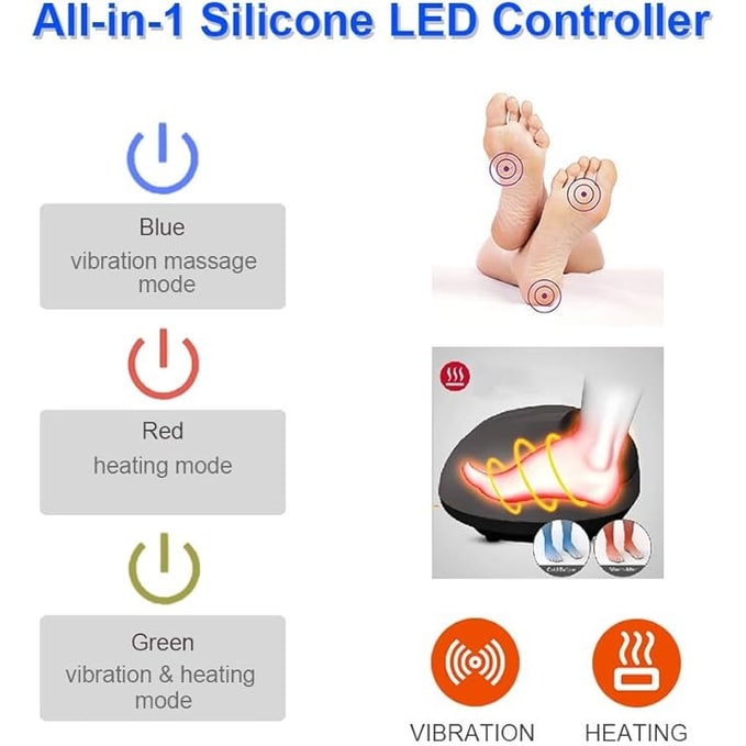 Chauffe-pieds USB en polaire avec massage par vibrations