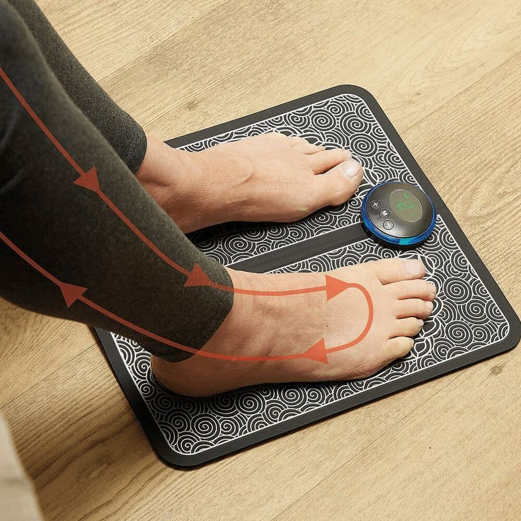 Tapis de stimulation des pieds EMS à commande amovible