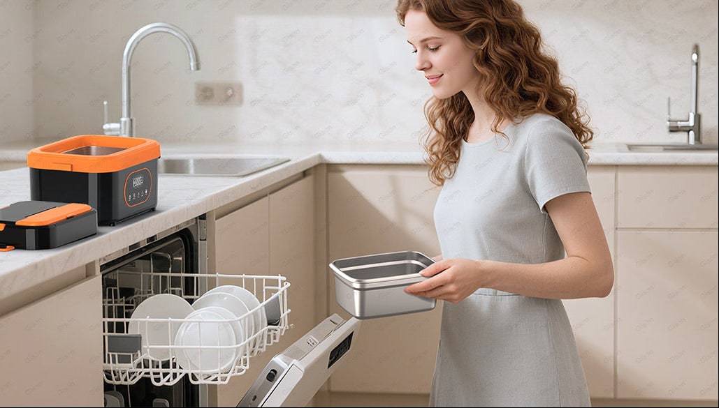 Boîte repas chauffante sans fil à batterie et écran LED