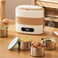 Boîte repas chauffante à compartiments inox et commande numérique