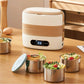 Boîte repas chauffante à compartiments inox et commande numérique