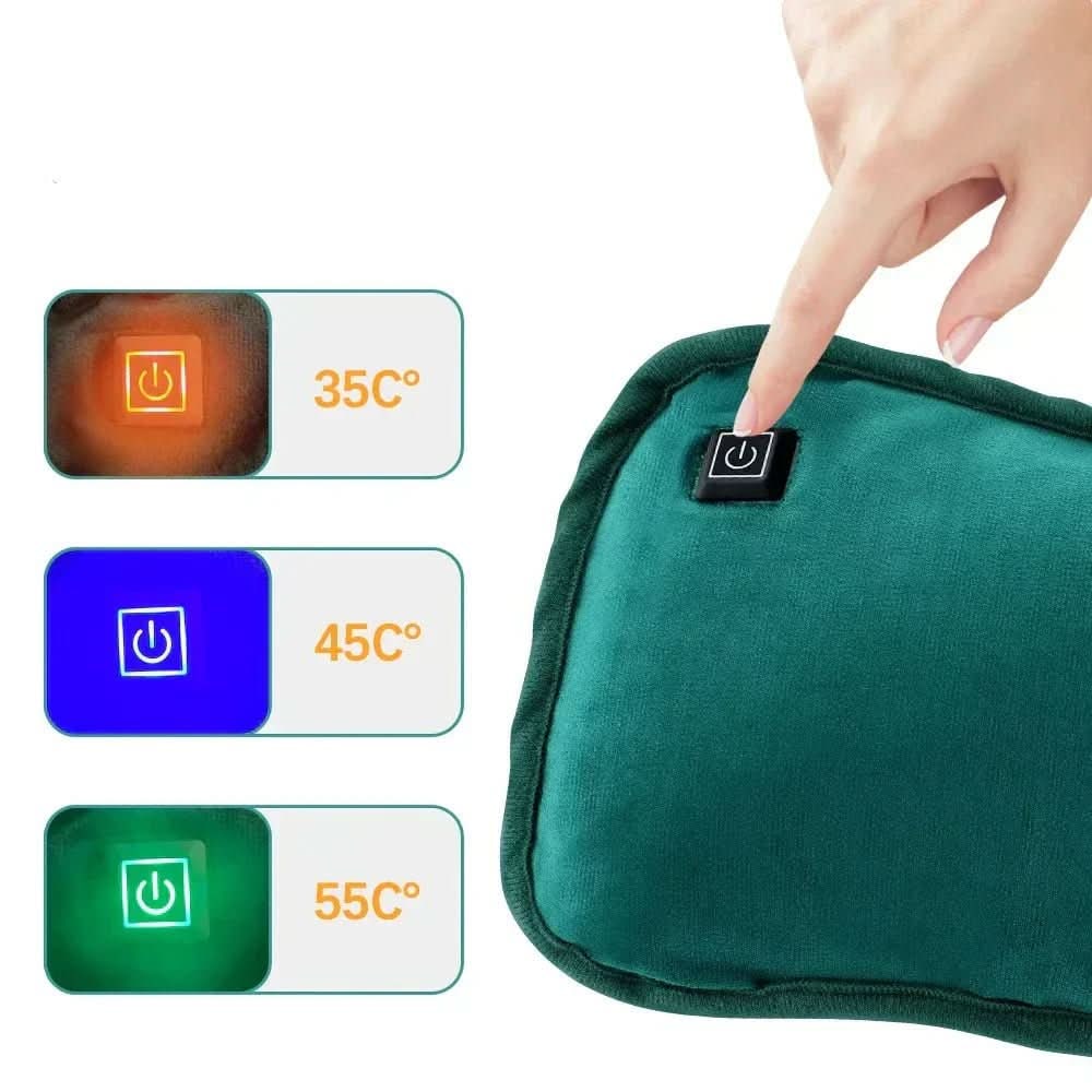 Petit coussin chauffant USB en peluche à trois températures