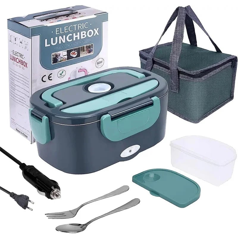 Boîte repas chauffante 60 W avec plateau inox, 1,5 litre