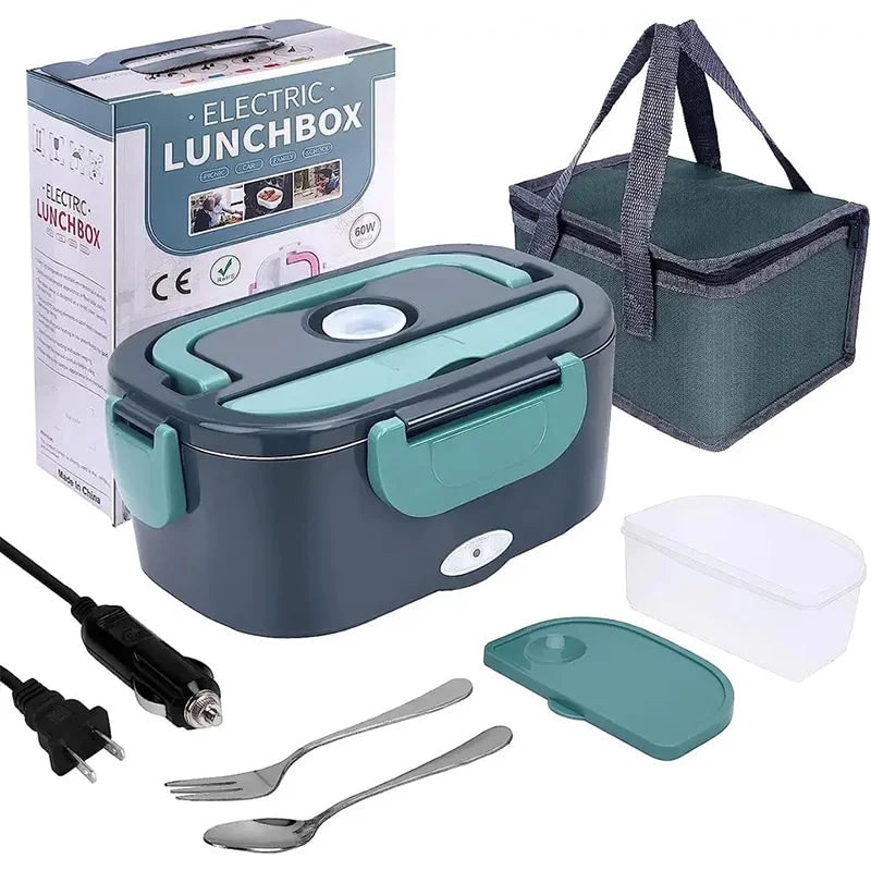 Boîte repas chauffante 60 W avec plateau inox, 1,5 litre