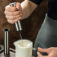 Mousseur à lait électrique à main en acier inoxydable