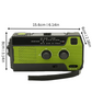 Radio portable solaire à manivelle avec lampe et fonction recharge USB