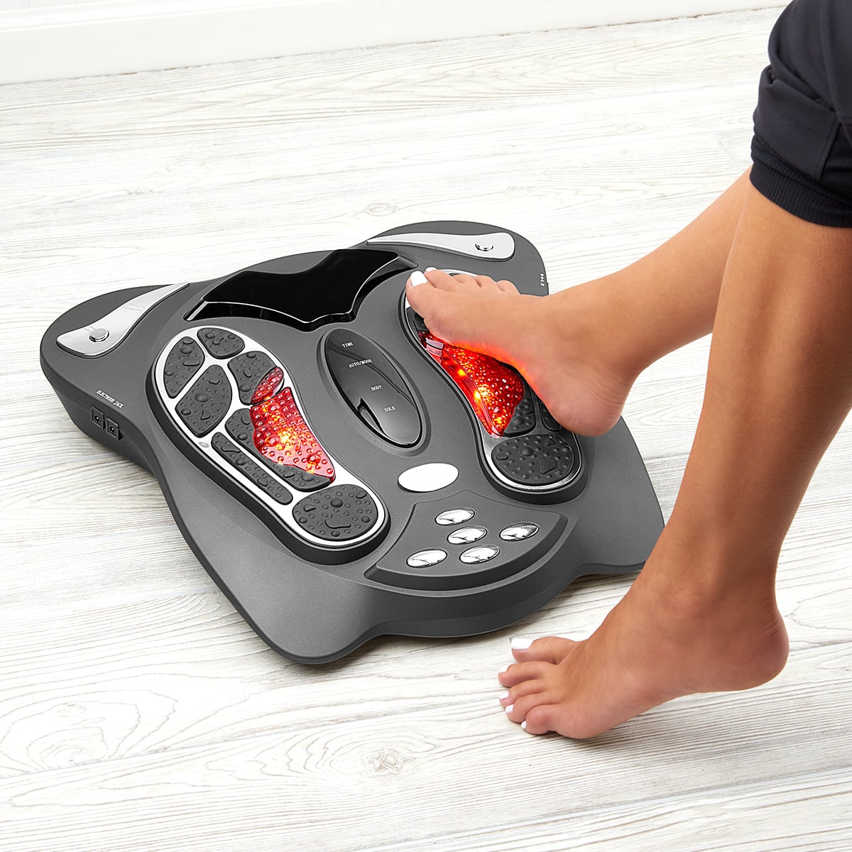 Appareil de stimulation des pieds avec télécommande et électrodes