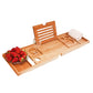 Plateau de baignoire extensible en bambou, 75 à 95 cm