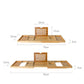 Plateau de baignoire extensible en bambou, 75 à 95 cm