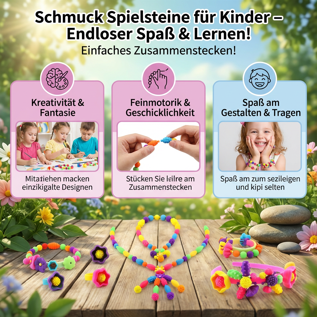 Coffret de perles à emboîter pour bijoux, plus de 500 pièces