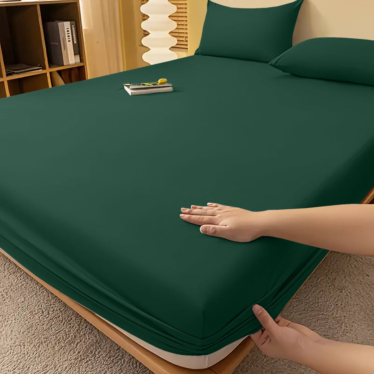 Drap-housse uni à bonnet profond de 29 cm
