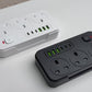 Multiprise britannique avec trois prises secteur et six ports USB, 2 m