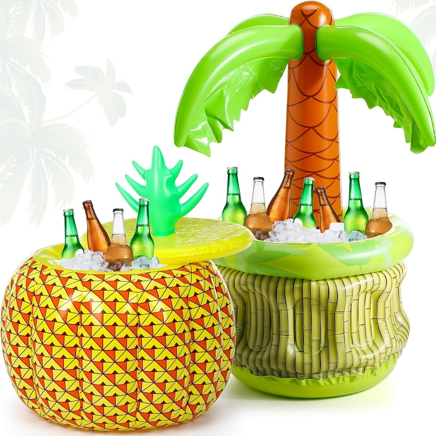 Lot de refroidisseurs de boissons gonflables ananas et palmier – image 5