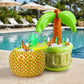 Lot de refroidisseurs de boissons gonflables ananas et palmier – image 1