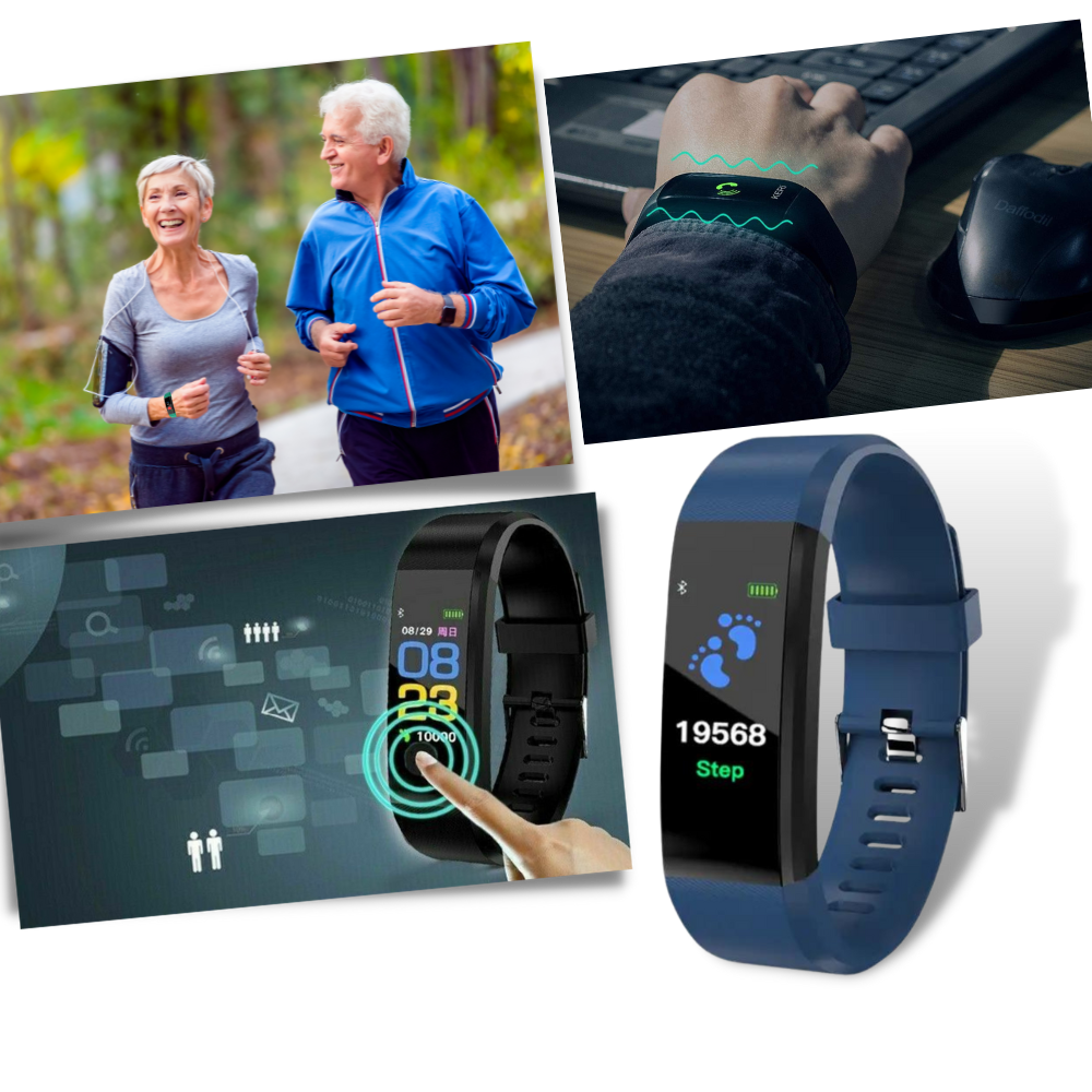 Bracelet d'activité USB avec compteur de pas et écran couleur