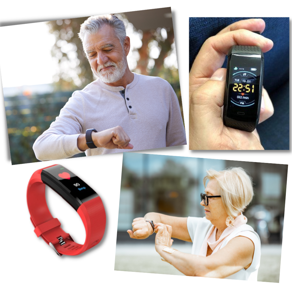 Bracelet d'activité USB avec compteur de pas et écran couleur