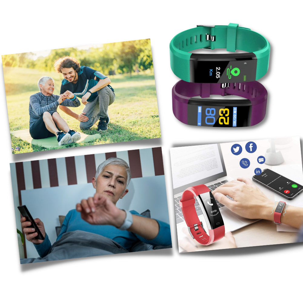 Bracelet d'activité USB avec compteur de pas et écran couleur