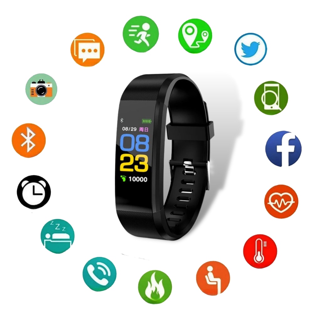 Bracelet d'activité USB avec compteur de pas et écran couleur