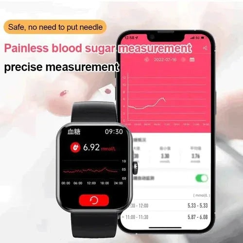 Montre connectée Bluetooth à écran tactile et bracelet silicone