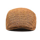 Casquette plate en paille tressée à sangle réglable