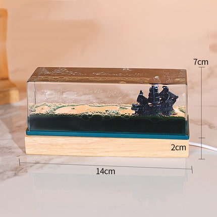 Bouteille décorative à bateau flottant avec éclairage