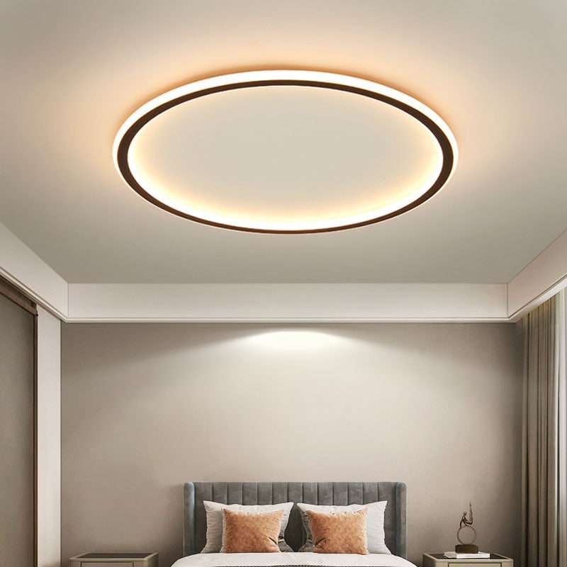 Plafonnier LED rond en métal, plusieurs diamètres