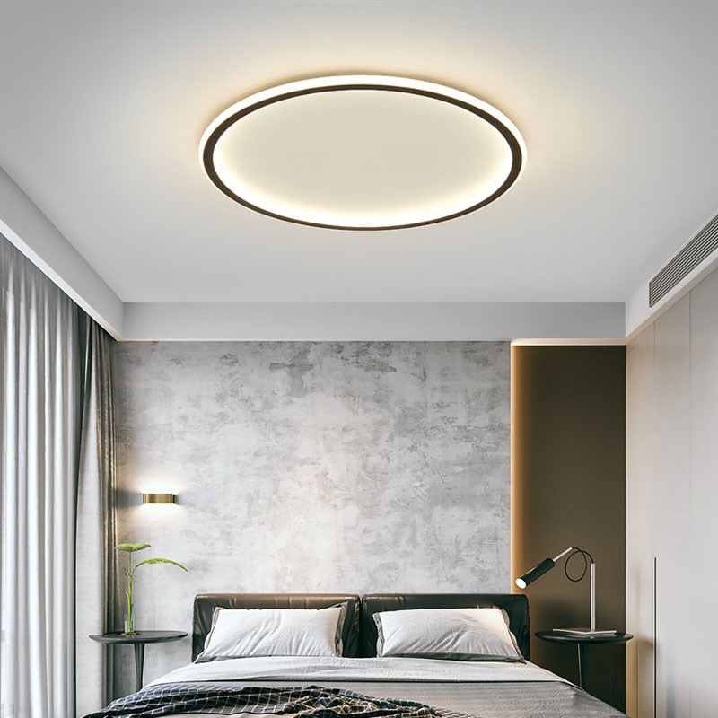 Plafonnier LED rond en métal, plusieurs diamètres