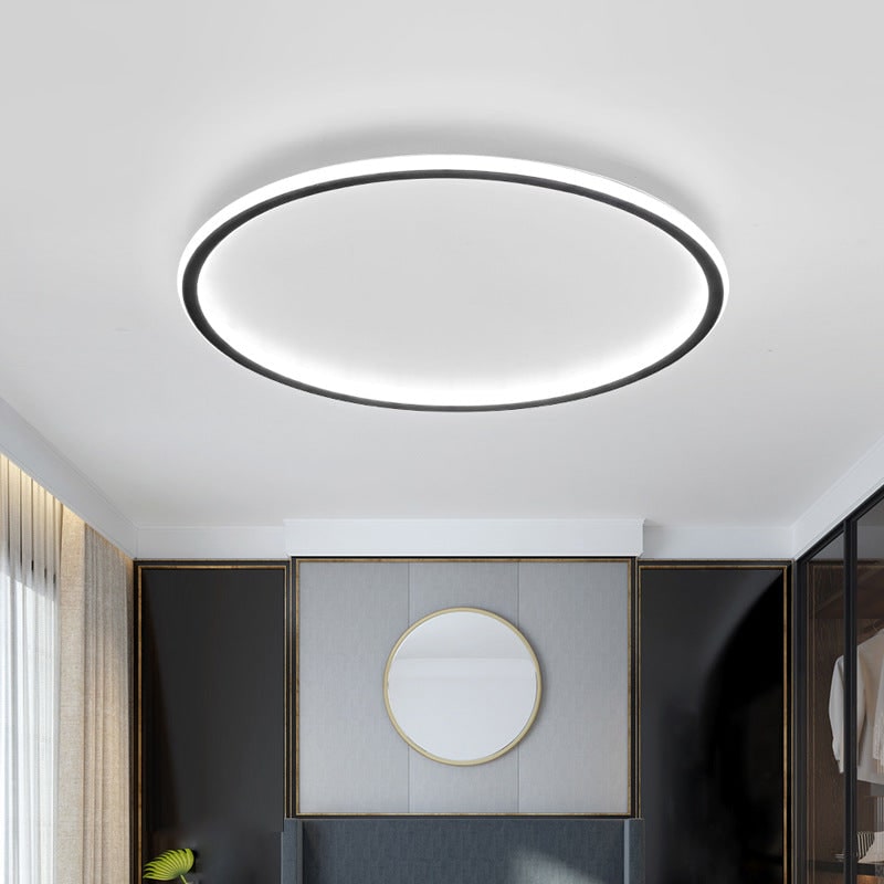 Plafonnier LED rond en métal, plusieurs diamètres