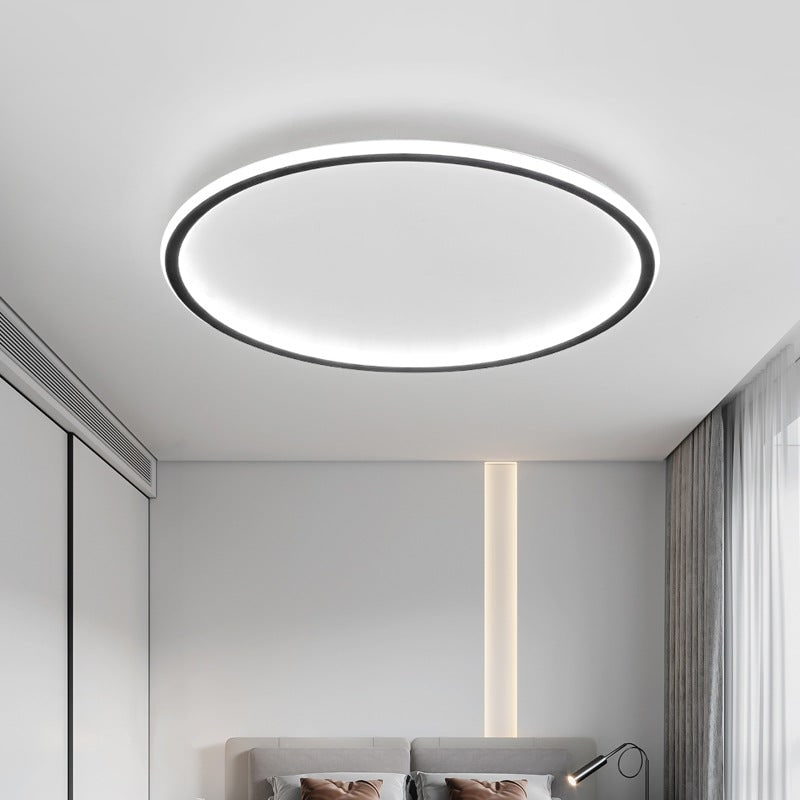Plafonnier LED rond en métal, plusieurs diamètres