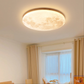 Plafonnier LED à décor de lune avec cadre en bois