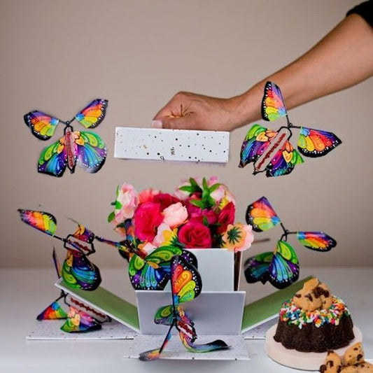 Boîte cadeau surprise à papillons volants