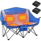 Chaise double de camping pliable à sièges chauffants