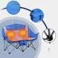 Chaise double de camping pliable à sièges chauffants