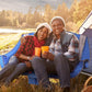 Chaise double de camping pliable à sièges chauffants