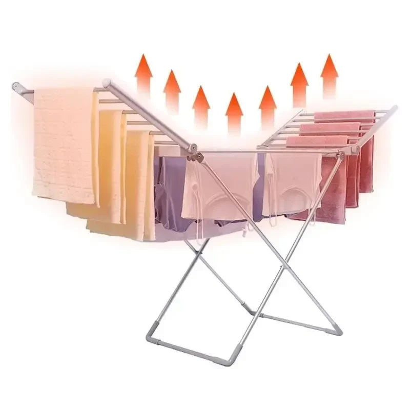Étendoir chauffant électrique pliable 120 W à prise européenne