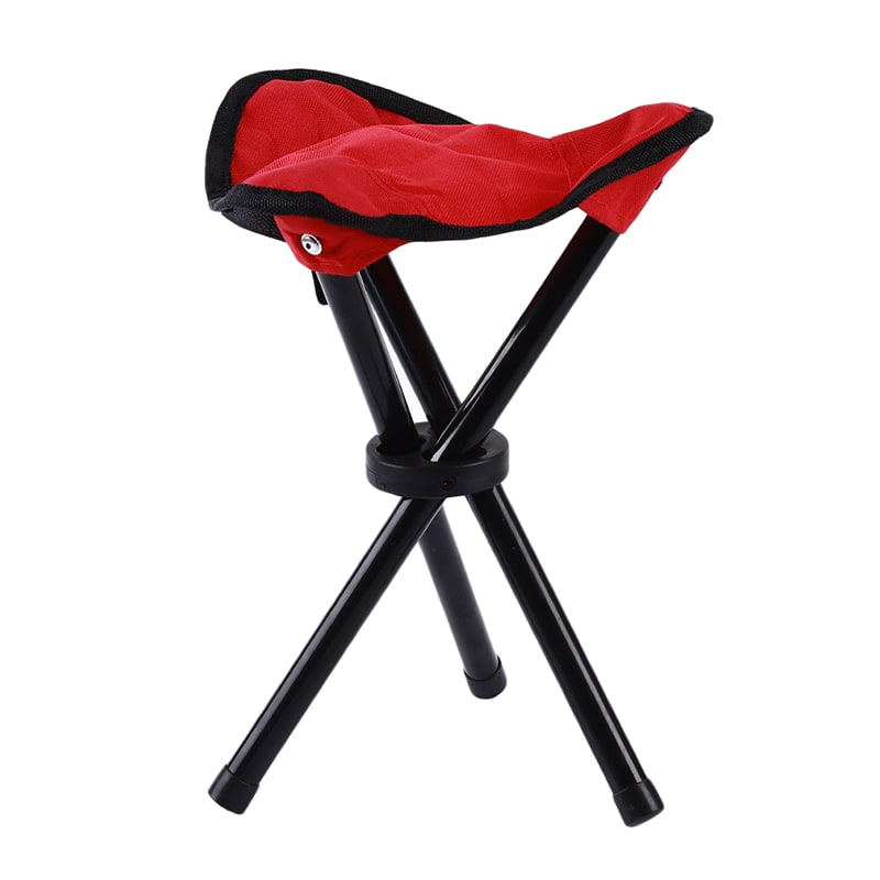 Tabouret de camping pliable à siège triangulaire