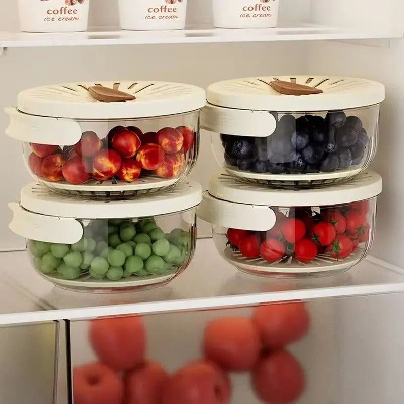 Boîte de conservation alimentaire avec passoire amovible