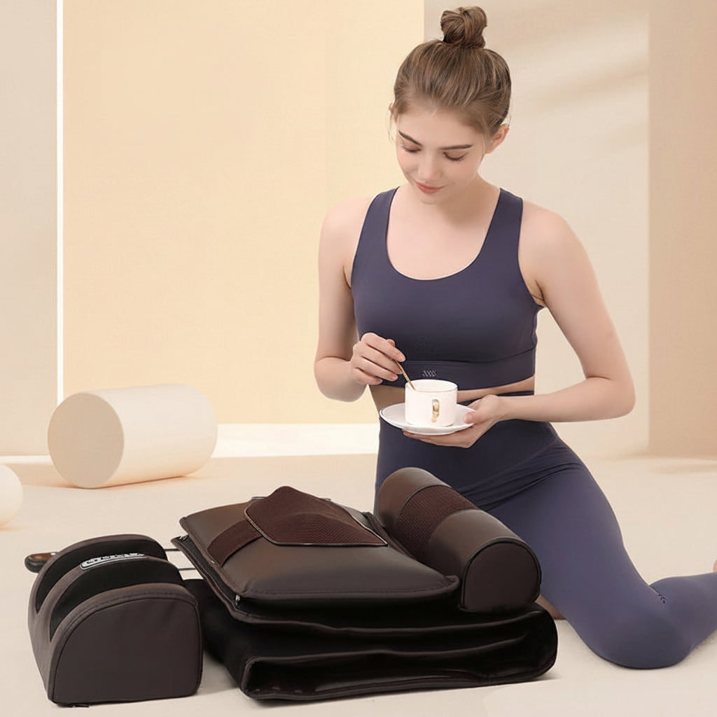 Matelas de massage chauffant avec appui lombaire gonflable
