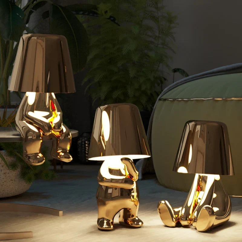 Lampe rechargeable en résine avec variateur tactile