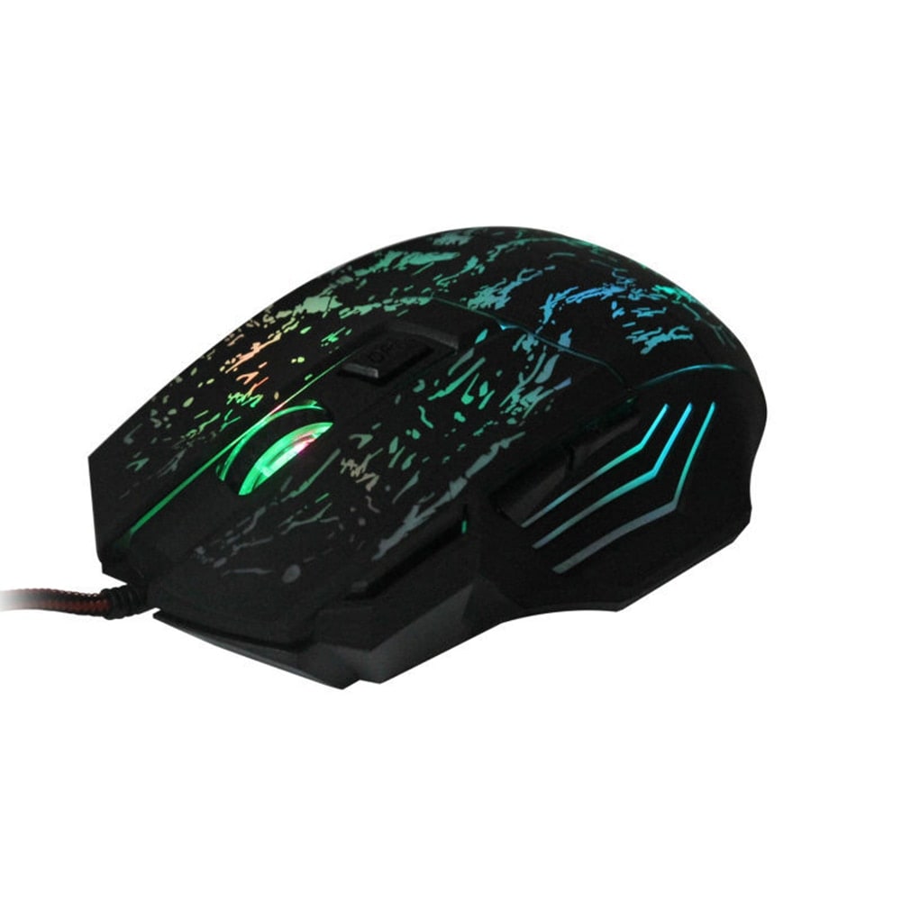 Souris optique USB à éclairage RVB et câble tressé