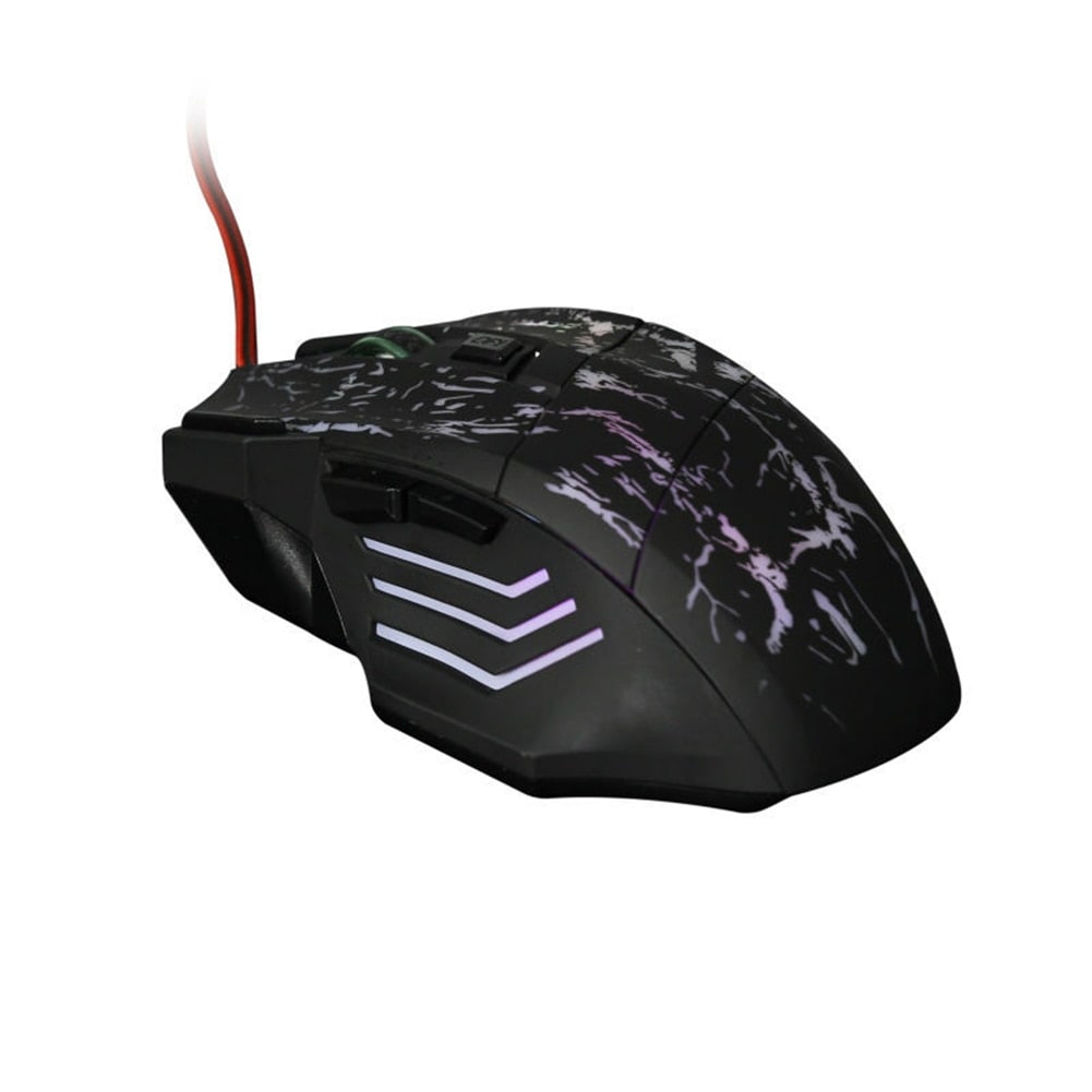Souris optique USB à éclairage RVB et câble tressé